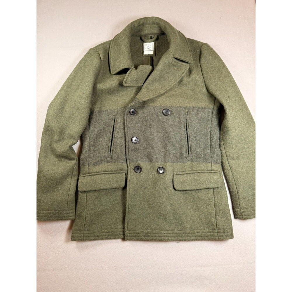 Small Mens Ian Velardi X Gao Great double button Wool Pea Coat